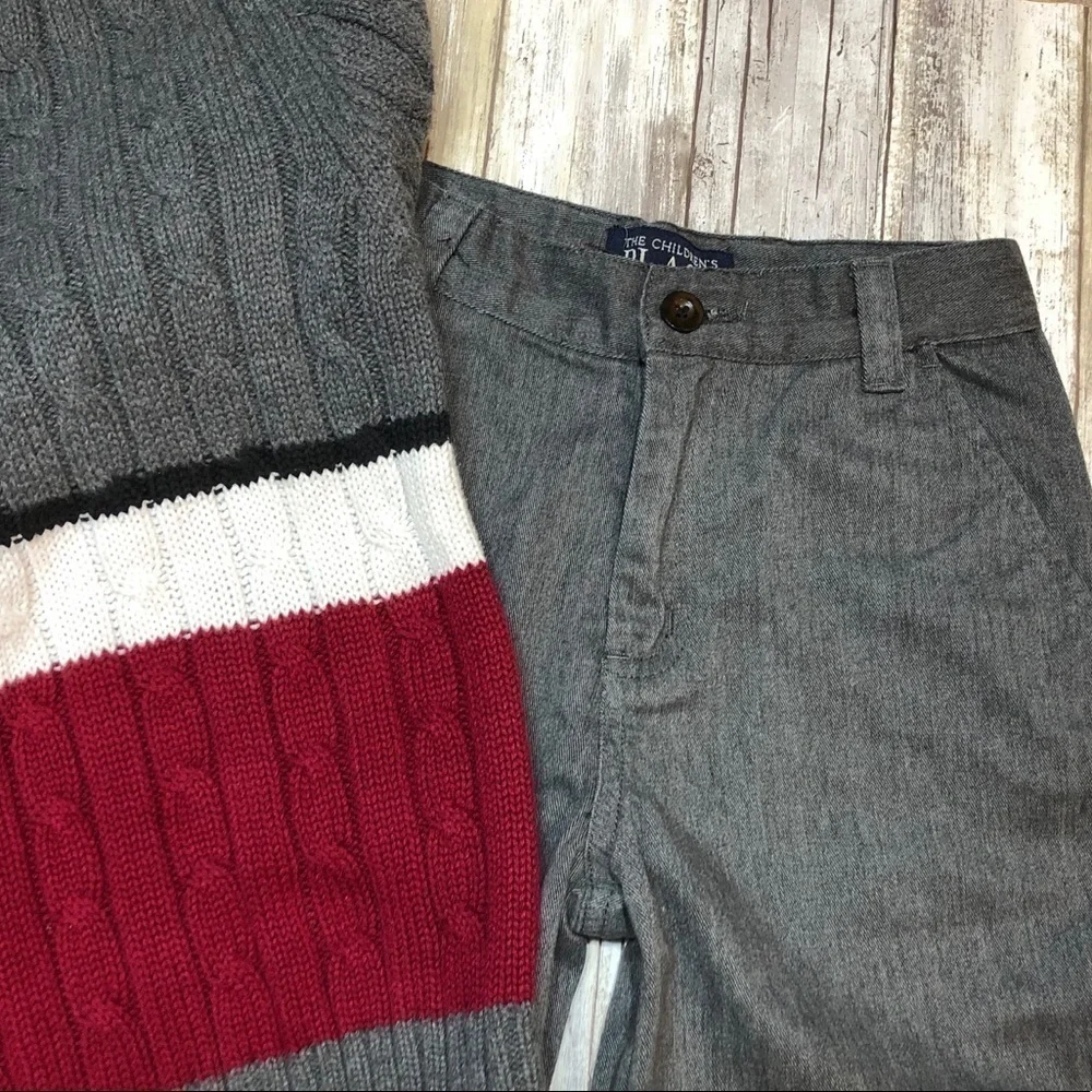 𝅺GYMBOREE 6 All‎ Aboard Holiday Sweater TCP Pants